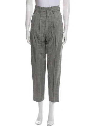 Pre-owned Isabel Marant Étoile Virgin Wool Straight Leg Pants In Gray