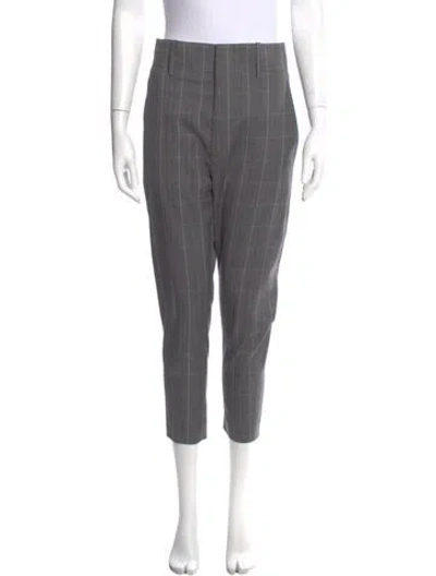 Pre-owned Isabel Marant Étoile Virgin Wool Straight Leg Pants In Gray