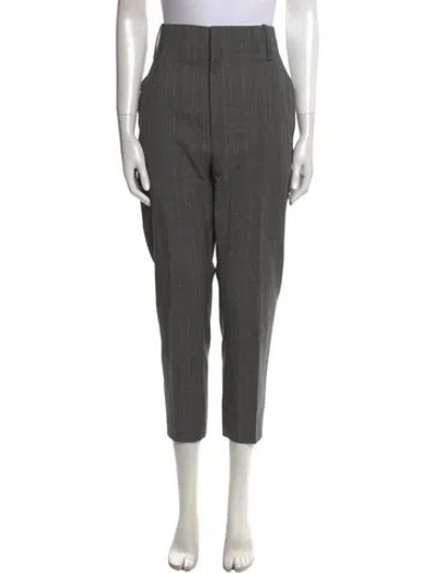 Pre-owned Isabel Marant Étoile Virgin Wool Straight Leg Pants In Gray