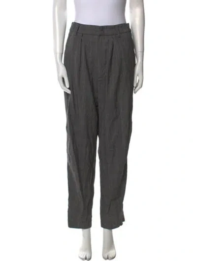 Pre-owned Isabel Marant Étoile Virgin Wool Straight Leg Pants In Gray