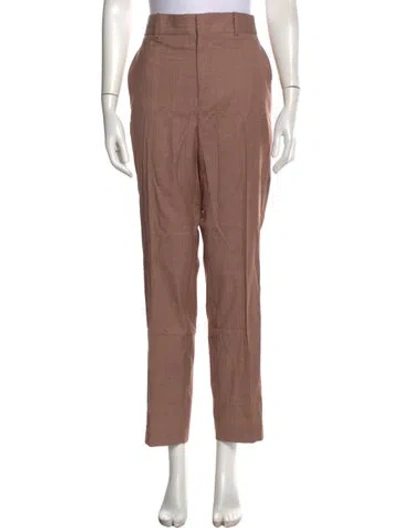 Pre-owned Isabel Marant Étoile Virgin Wool Straight Leg Pants In Neutrals