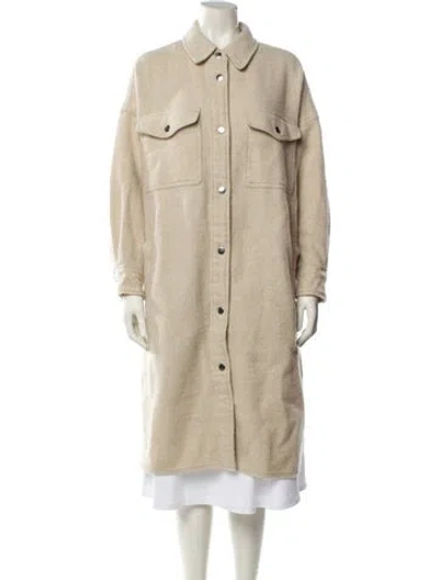 Pre-owned Isabel Marant Étoile Virgin Wool Trench Coat In White