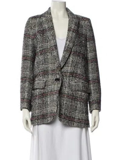Pre-owned Isabel Marant Étoile Virgin Wool Tweed Pattern Blazer In Multi