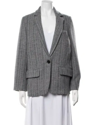 Pre-owned Isabel Marant Étoile Virgin Wool Tweed Pattern Blazer In Multicolor