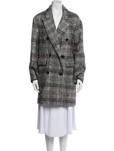 Pre-owned Isabel Marant Étoile Virgin Wool Tweed Pattern Coat In Multi