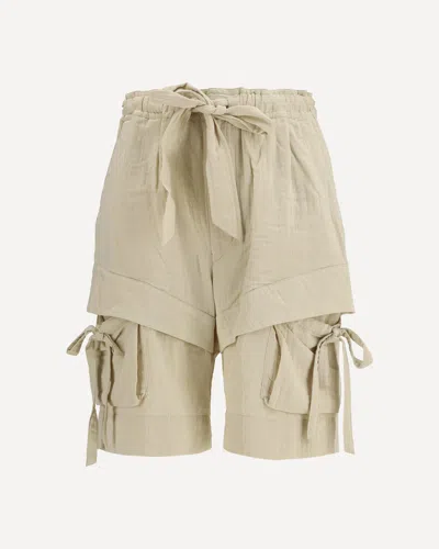 Isabel Marant Étoile Beige Viscose Bermuda Shorts In Nude