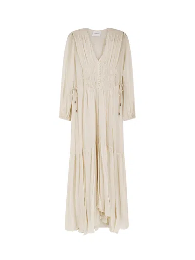 Isabel Marant Étoile Isabel Marant Etoile Briane Long Ecru Dress In White