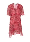 Isabel Marant Étoile Red Printed Muslin Short Vivienne Dress In Red