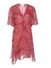 Isabel Marant Étoile Red Printed Muslin Short Vivienne Dress In Red