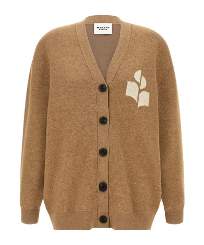 Isabel Marant Étoile V-neck Button-up Cardigan In Brown