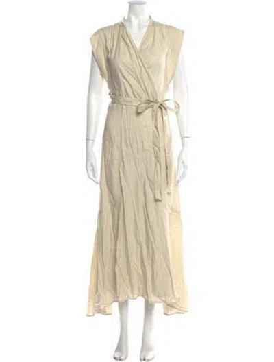 Pre-owned Isabel Marant Étoile V-neck Long Dress In Neutral