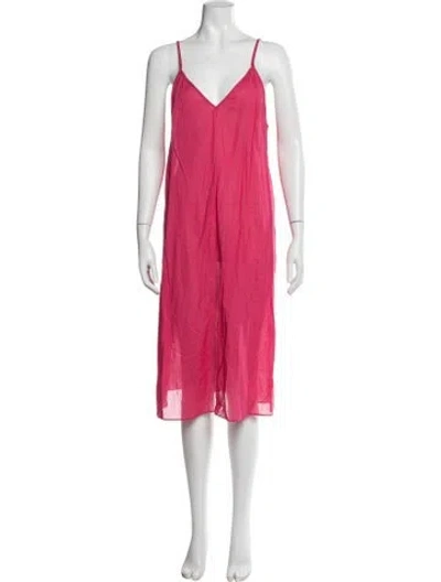 Pre-owned Isabel Marant Étoile V-neck Midi Length Dress In Purple