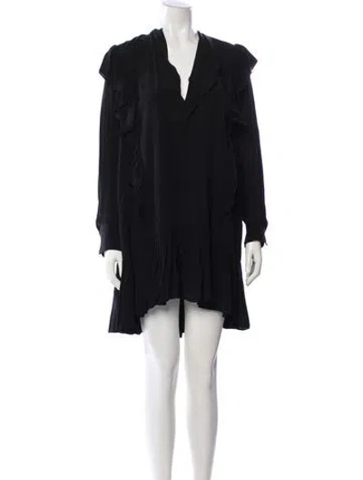 Pre-owned Isabel Marant Étoile V-neck Mini Dress In Black