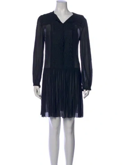 Pre-owned Isabel Marant Étoile V-neck Mini Dress In Black
