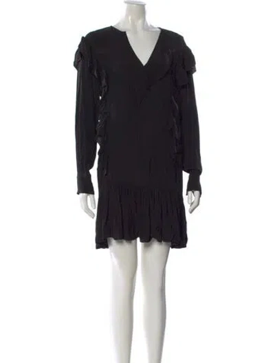 Pre-owned Isabel Marant Étoile V-neck Mini Dress In Black