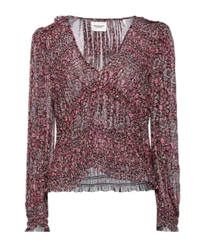 Isabel Marant Étoile V-neck Top In Multi