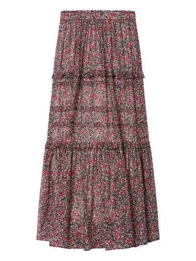 Isabel Marant Étoile Volomia Cotton Voile Floral Print Skirt Clothing In Multi