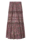 Isabel Marant Étoile Volomia Ruffled Maxi Skirt In Red