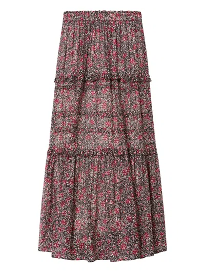 Isabel Marant Étoile Volomia Ruffled Maxi Skirt In Red