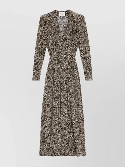 Isabel Marant Étoile Vonick Dress All-over Print In Black