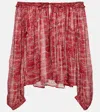 Isabel Marant Étoile Isabel Marant Etoile Fuchsia Printed ml Vutti Top In Red