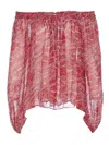 Isabel Marant Étoile Isabel Marant Etoile Fuchsia Printed ml Vutti Top In Red