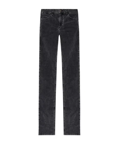 Isabel Marant Étoile Logo-patch Corduroy Trousers In Blue