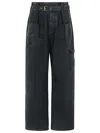 Isabel Marant Étoile Isabel Marant Etoile Washed Black Cotton Trousers Women In Black