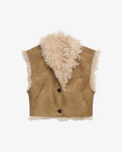 Isabel Marant Étoile Clara Vest In Brown