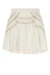 Isabel Marant Étoile Isabel Marant Etoile White Cotton Blend Ceola Mini Skirt In White