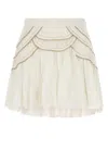Isabel Marant Étoile Isabel Marant Etoile White Cotton Blend Ceola Mini Skirt In Neutral