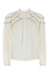 Isabel Marant Étoile Isabel Marant Etoile White Cotton Blend Christa Shirt In Neutral