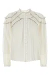 Isabel Marant Étoile Isabel Marant Etoile White Cotton Blend Christa Shirt In Neutral