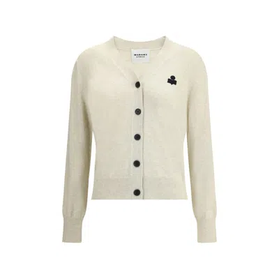 Isabel Marant Étoile White Cotton Cardigan In Neutral