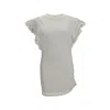 Isabel Marant Étoile Orlane Eyelet Ruffle-sleeve Mini T-shirt Dress In Gray