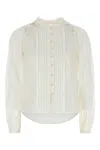 Isabel Marant Étoile Cotton Greicy Shirt Lace Detailing In White
