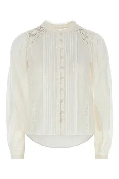 Isabel Marant Étoile Isabel Marant Etoile White Cotton Greicy Shirt In Neutral