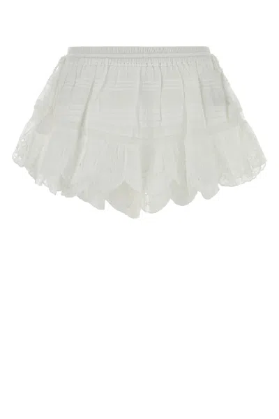 Isabel Marant Étoile Isabel Marant Etoile Women White Cotton Puria Shorts