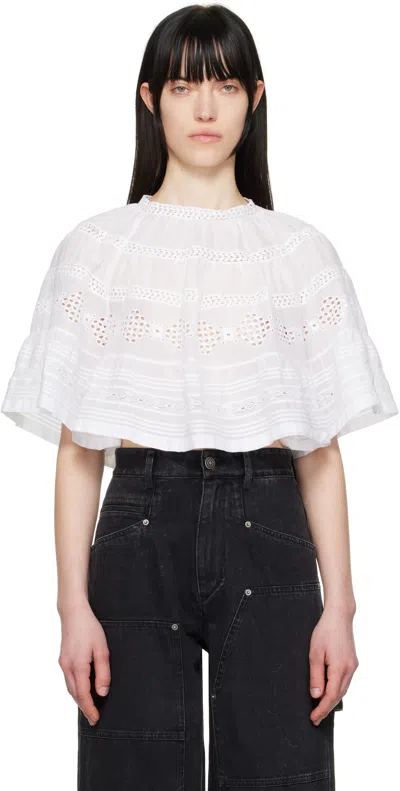 ISABEL MARANT ÉTOILE WHITE DILAMA BLOUSE