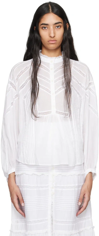 Isabel Marant Étoile White Gelma Blouse In 20wh White