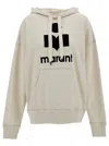 Isabel Marant Étoile Isabel Marant Etoile White Hoodie With Tonal Logo Print In Cotton Blend Woman In Gray