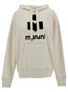 Isabel Marant Étoile White Hoodie With Tonal Logo Print In Cotton Blend Woman In Metallic