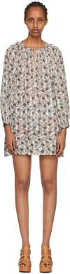 Isabel Marant Étoile Parsley Printed Cotton Mini Dress In 67ki Khaki