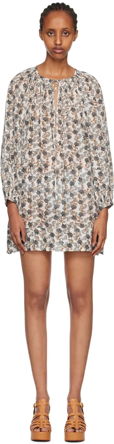 Isabel Marant Étoile Parsley Printed Cotton Mini Dress In Green