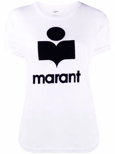 ISABEL MARANT ÉTOILE ISABEL MARANT ETOILE WHITE LINEN KOLDI T-SHIRT