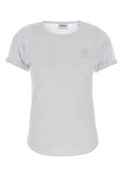 Isabel Marant Étoile Isabel Marant Etoile White Linen Koldia T Shirt In Gray