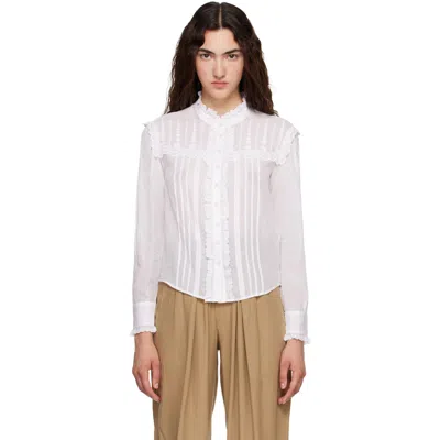 Isabel Marant Étoile White Lonzie Blouse In 20wh White