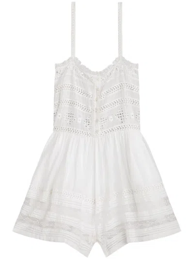 Isabel Marant Étoile White Romper With Lace Detailing