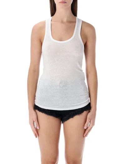 Isabel Marant Étoile White Round Neck Tank Top