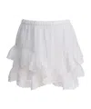 Isabel Marant Étoile Layered Lace Trim Skirts With Ruffled Hem In White